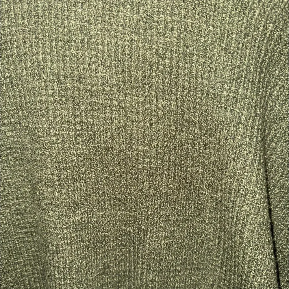 New Aerie Collared V Neck Oversized Knit Sweater Green Women's size S